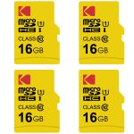 کارت حافظه microSDHC کداک Premium Performance کلاس 10 استاندارد UHS-I U1 سرعت 85MBps ظرفیت 16 گیگابایت بسته 4 عددی