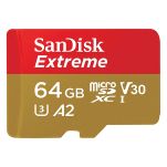 کارت حافظه microSDXC سن دیسک Extreme کلاس A2 استاندارد UHS-I U3 سرعت 160MBps ظرفیت 64 گیگابایت
