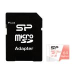 کارت حافظه microSDXC سیلیکون پاور Superior کلاس 10 استاندارد UHS-I U3 سرعت 100MBps ظرفیت 64 گیگابایت به همراه آداپتور SD